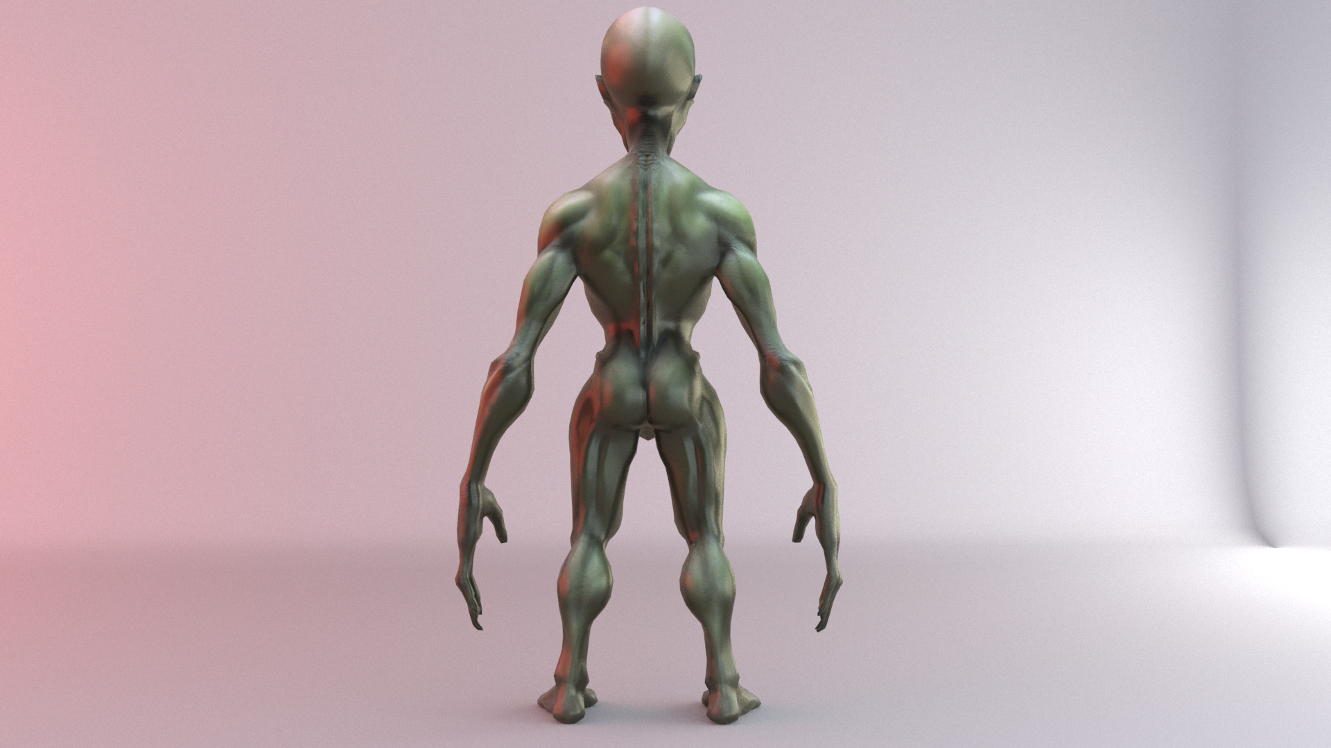 Alpha Grey Alien Sci-Fi Humanoid Creature 3D Model 3D model_5