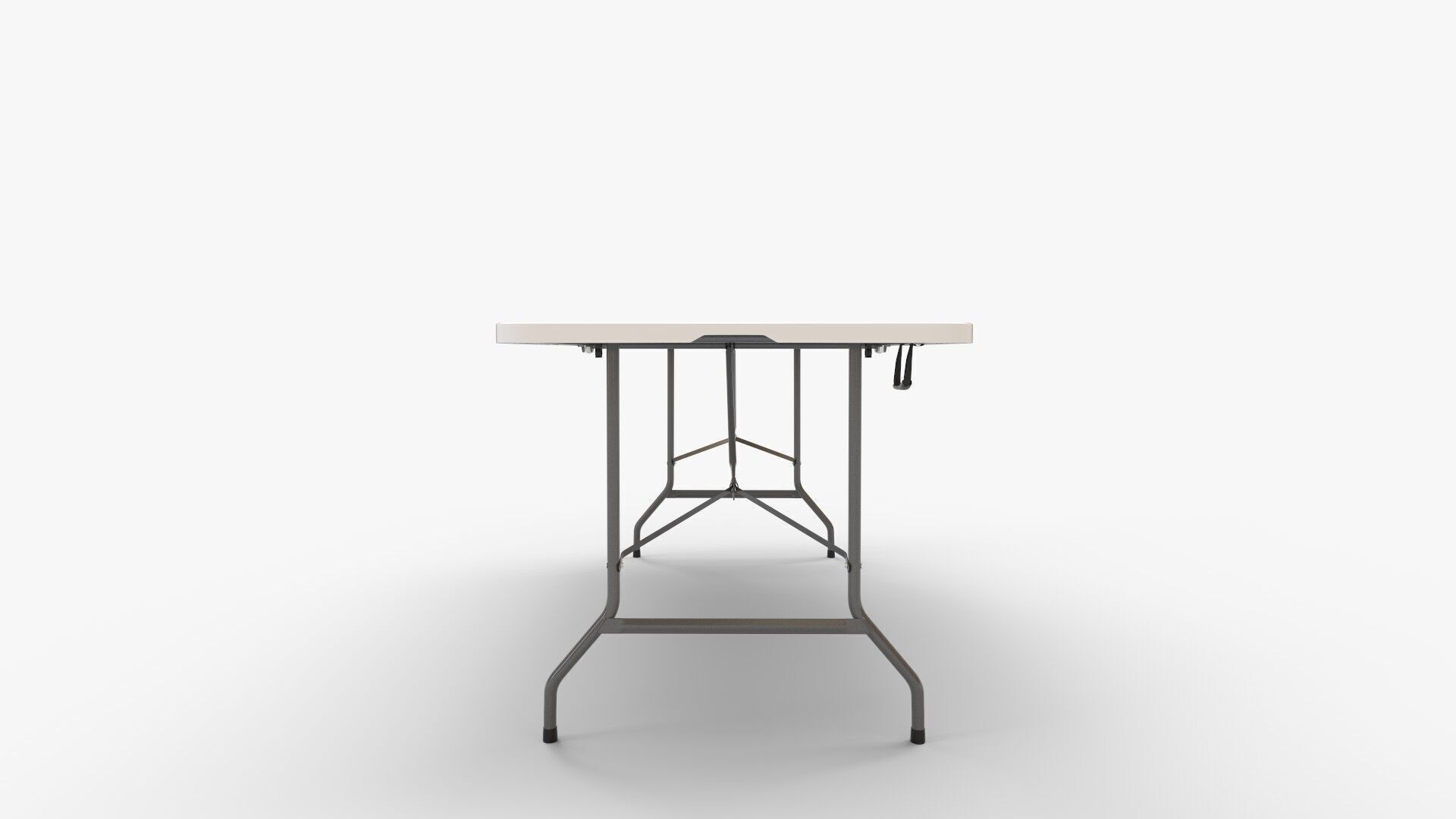 Portable White Folding Table 3D model_6