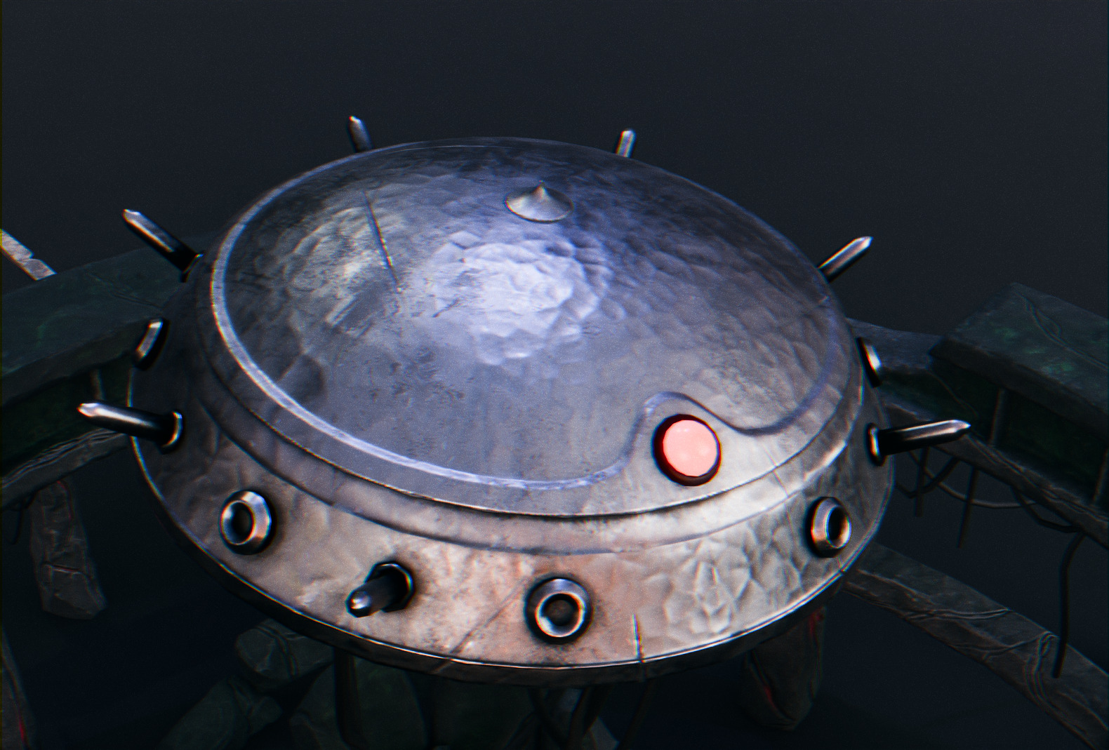 Stonehenge - Ancient Tech Portal Low-poly 3D model_10