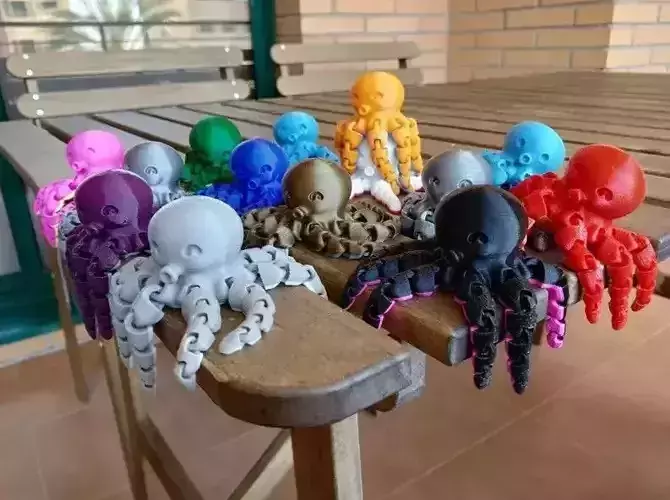 cute mini octopus model 3D print model