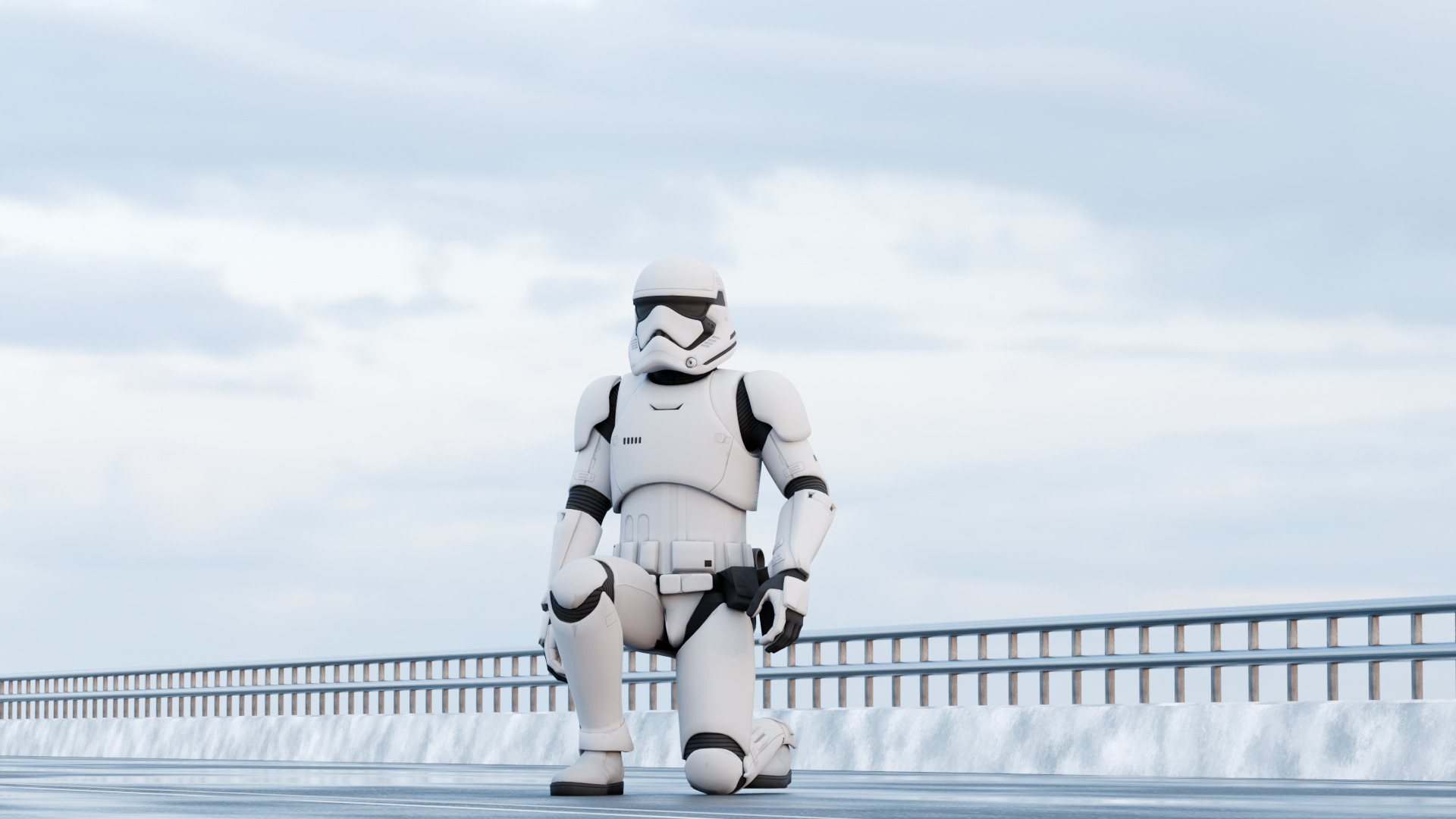 Sci-Fi Patrol Trooper 3D Model Robotic Character  3D model_7