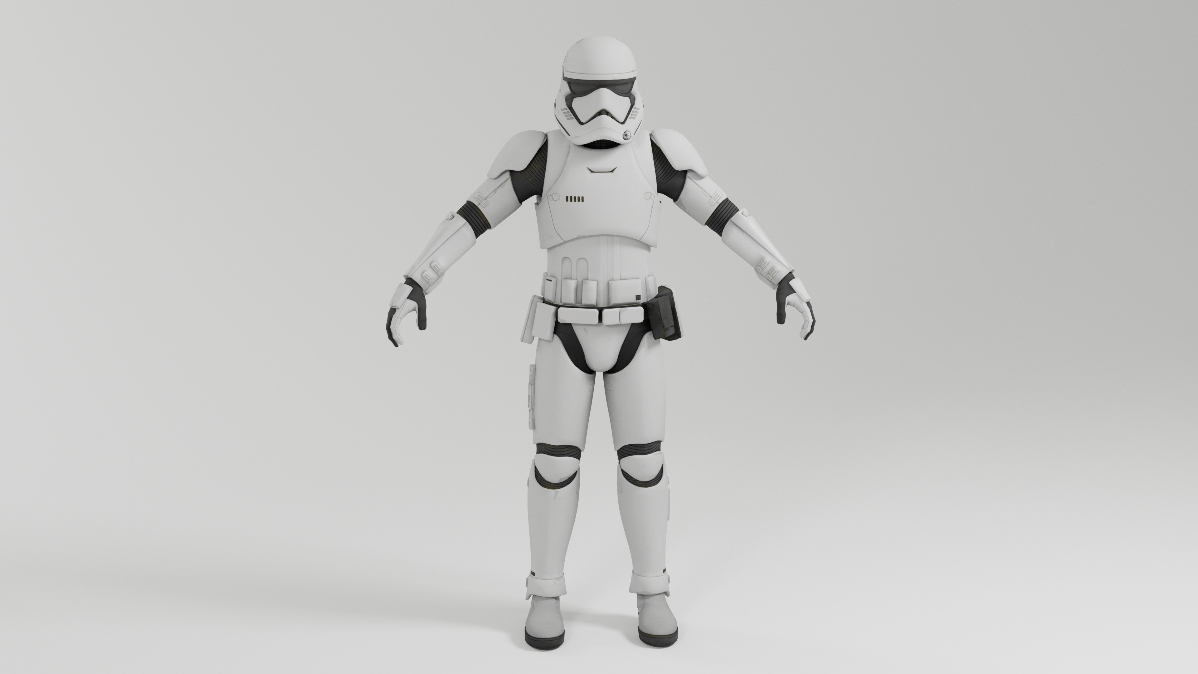 Sci-Fi Patrol Trooper 3D Model Robotic Character  3D model_5