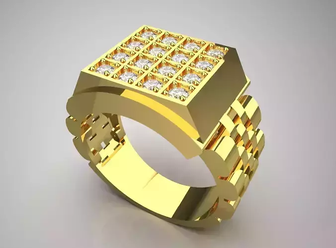  Luxury man Rolex design diamond ring modelror0051