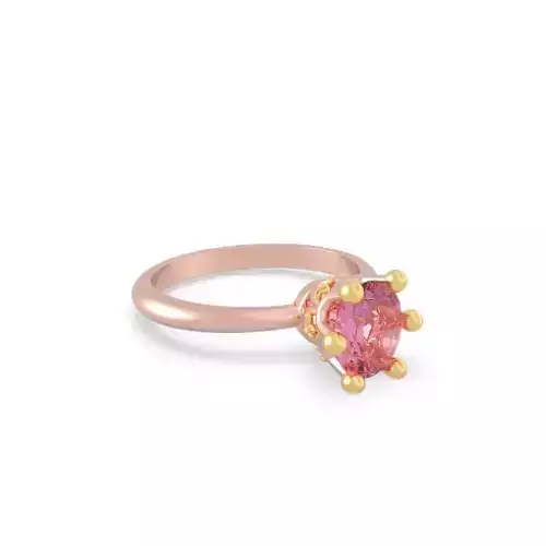 Minimal ring Solitaire ring model jewelry  3D print model 3D print model