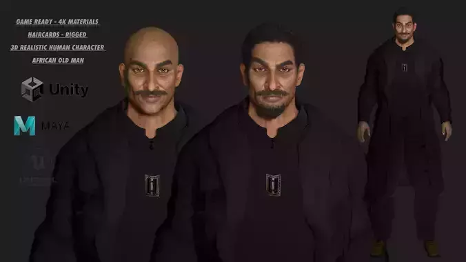 AAA 3D REALISTIC CHARACTER - OLD BUSINESSMAN MAFIA BODYGUARD