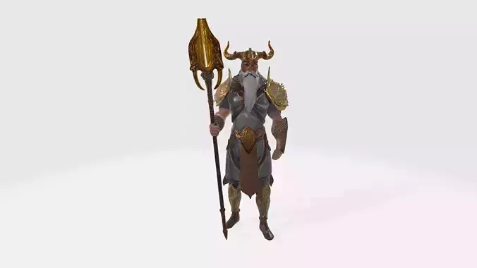 Odin Allfather Germanic Mythology Low-poly 3D model
