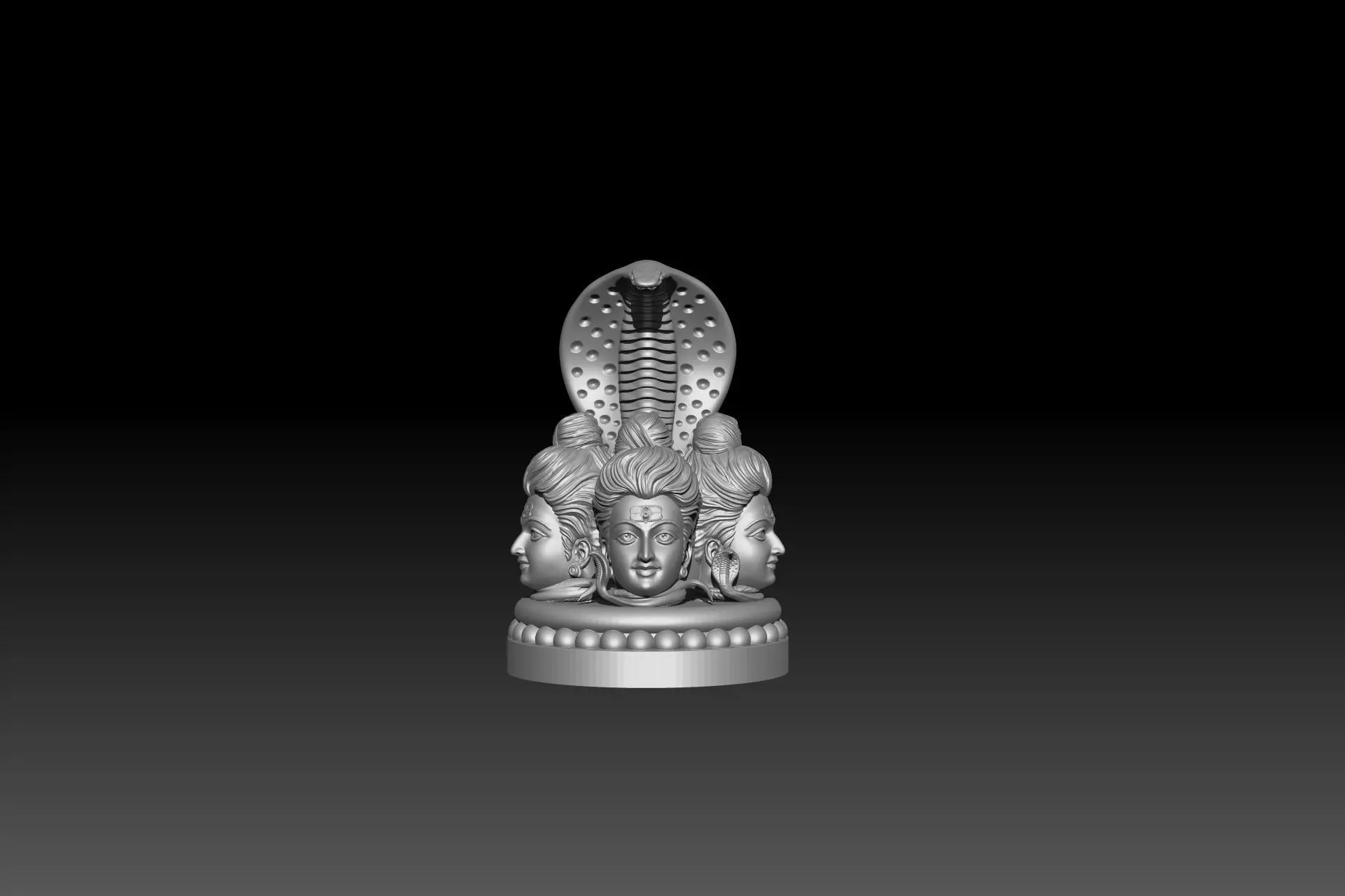 Lord Shiva Face Car Decoration 3D print model_0