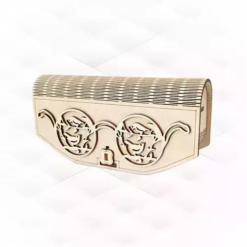 Gift box case for glasses laser cutting design
