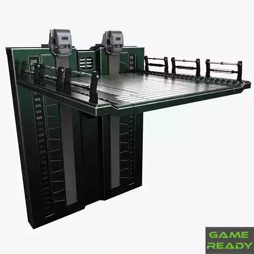 Sci fi elevator Low-poly 3D model