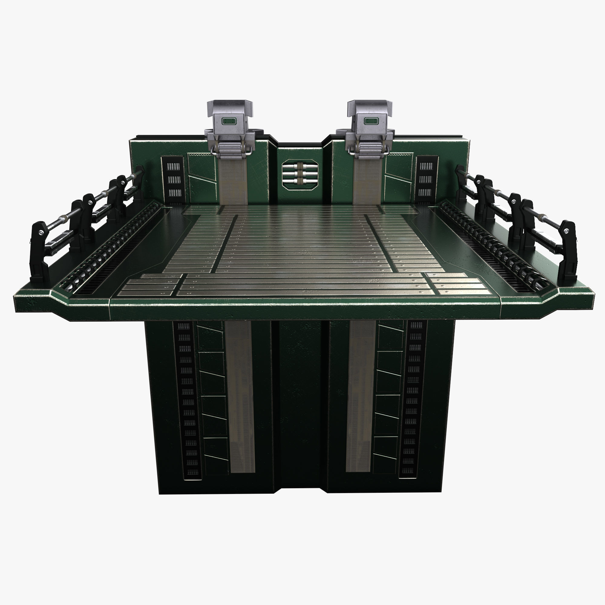 Sci fi elevator Low-poly 3D model_2