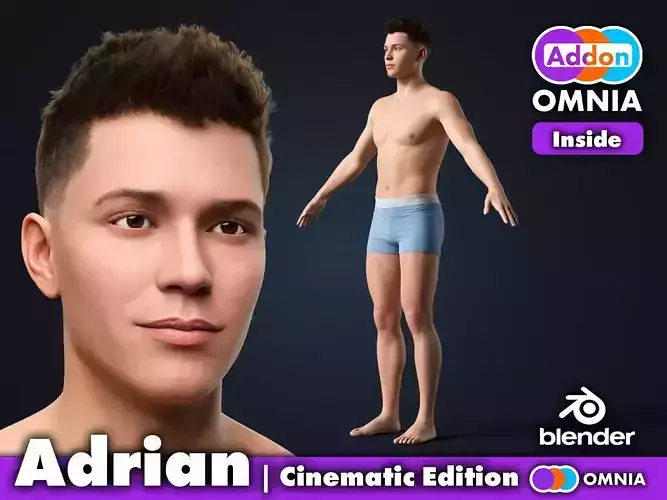 Adrian - Realistic 3D Character - Cinematic Edition