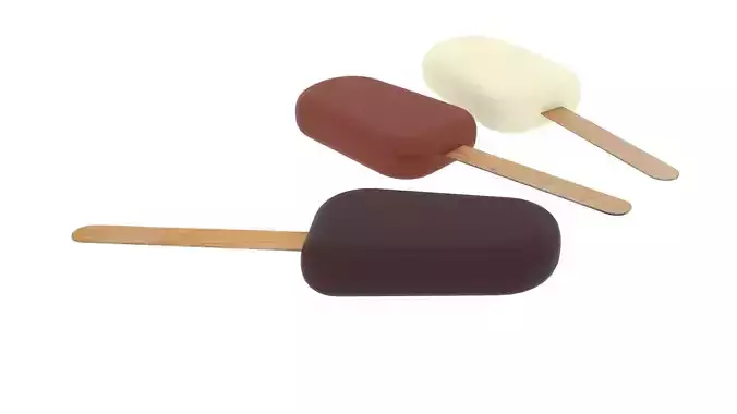 Ice Cream Popsicles Set 3D model