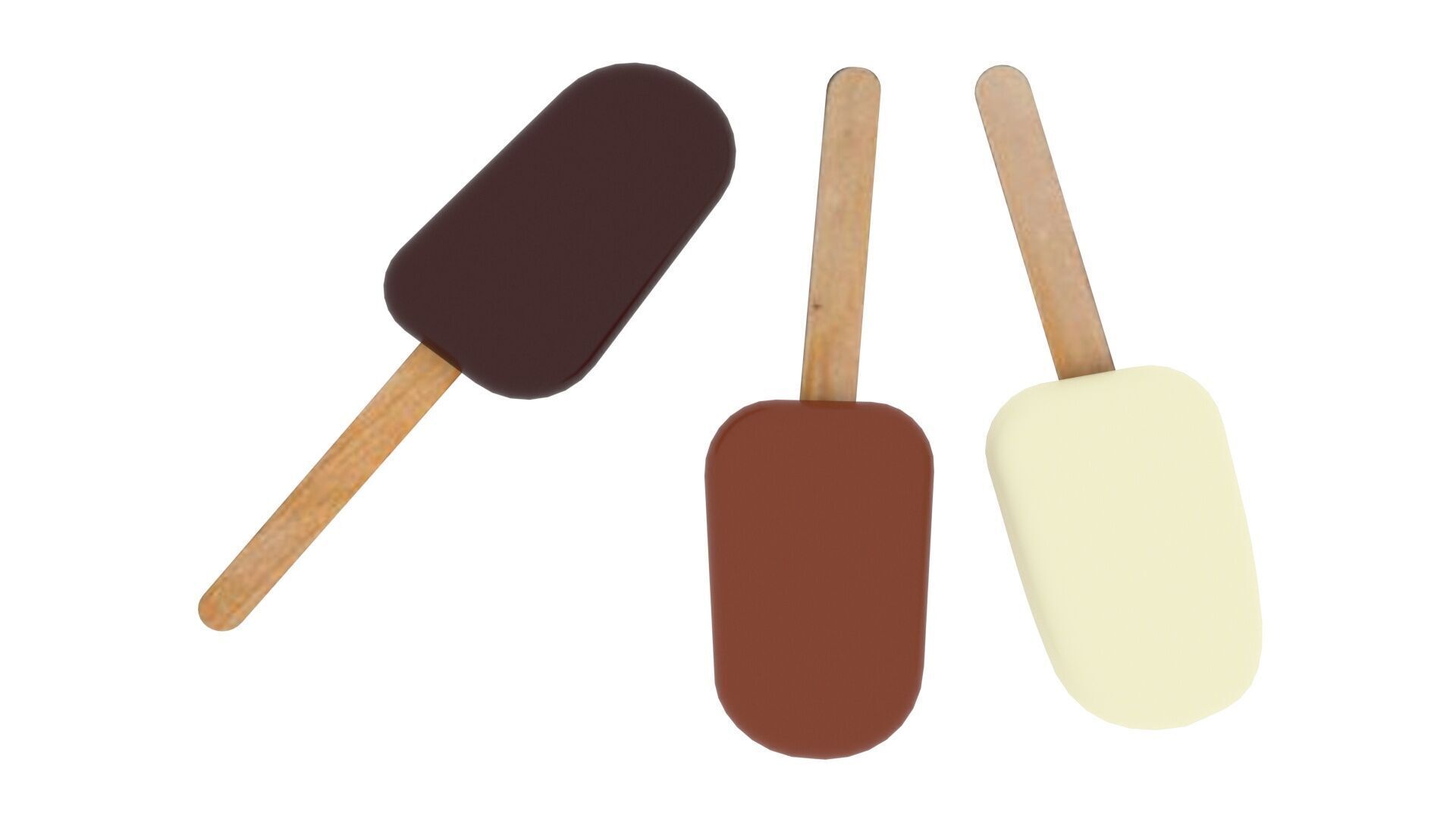 Ice Cream Popsicles Set 3D model_9