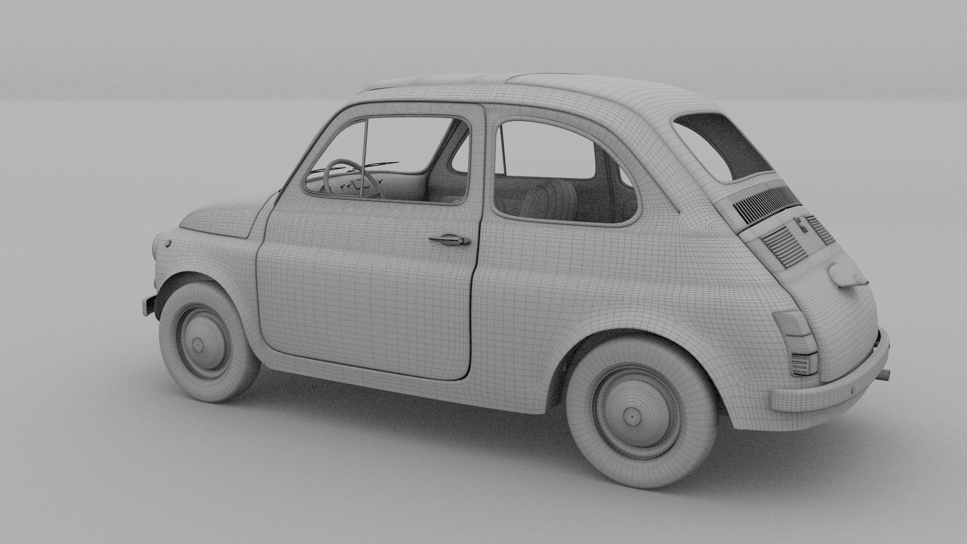 Fiat 500D Nuova 1960 rev 3D model_43