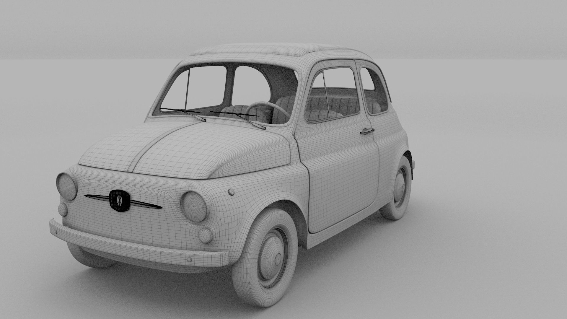 Fiat 500D Nuova 1960 rev 3D model_29