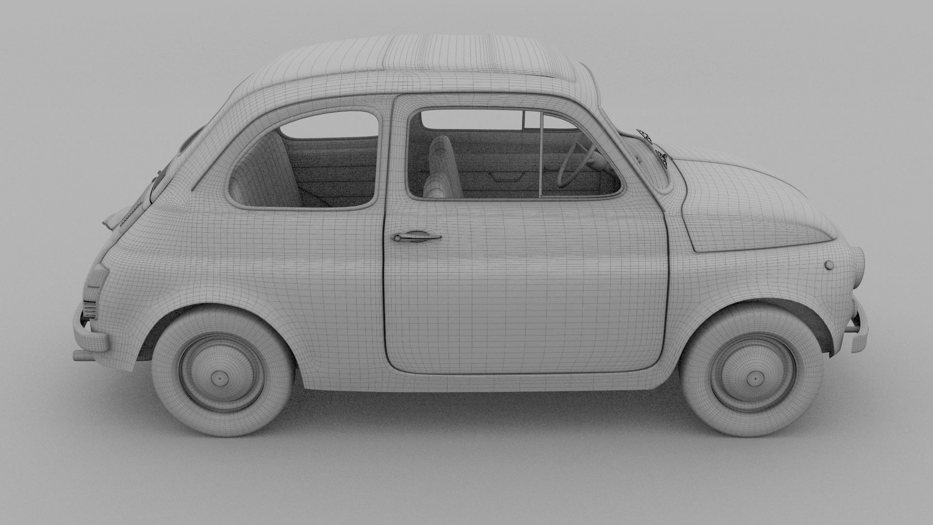Fiat 500D Nuova 1960 rev 3D model_42