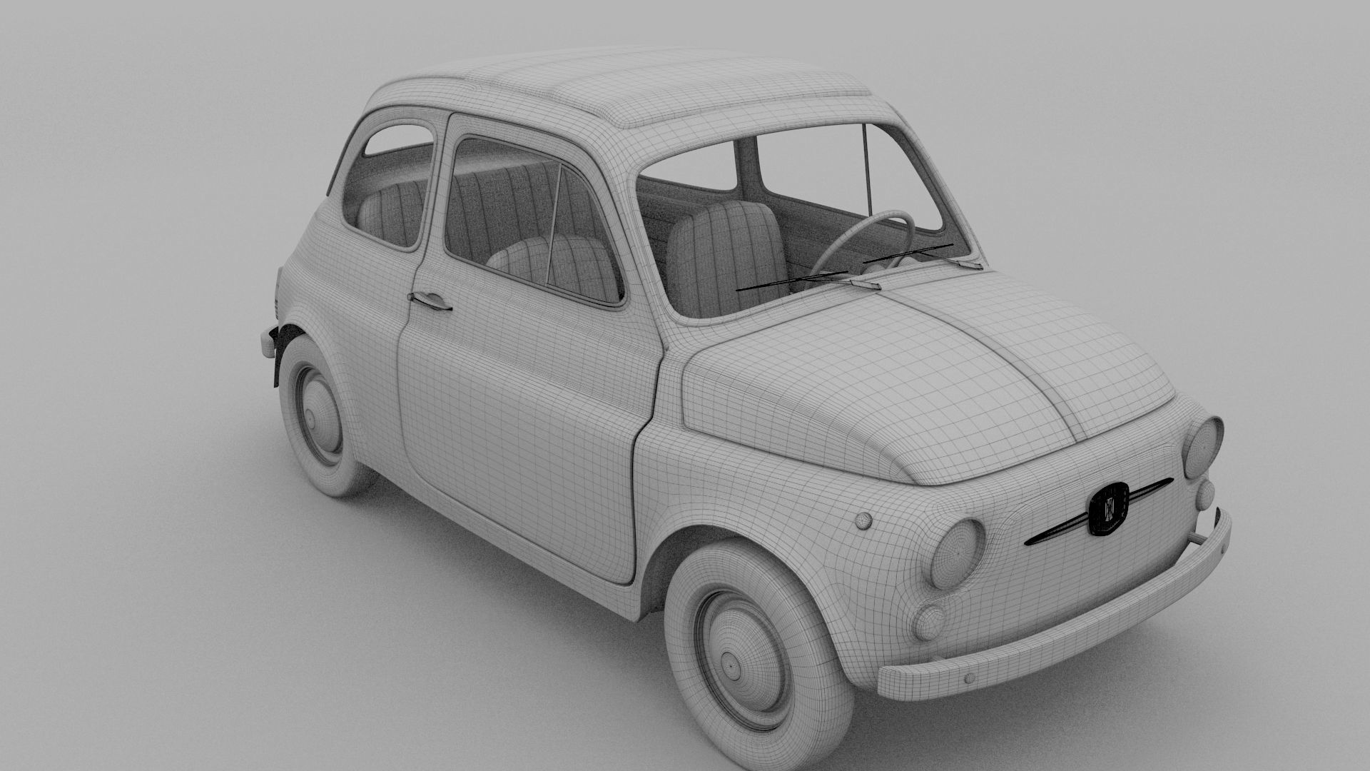 Fiat 500D Nuova 1960 rev 3D model_36