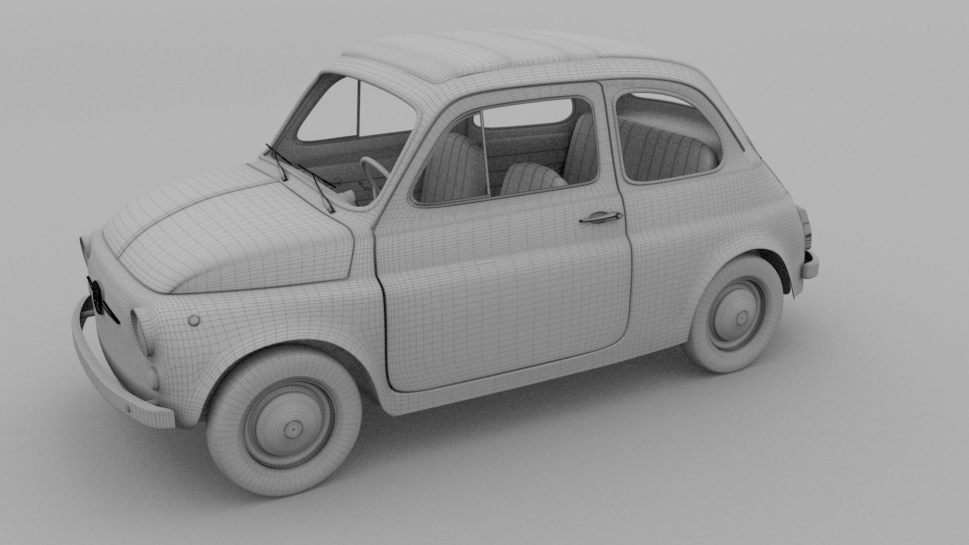 Fiat 500D Nuova 1960 rev 3D model_35