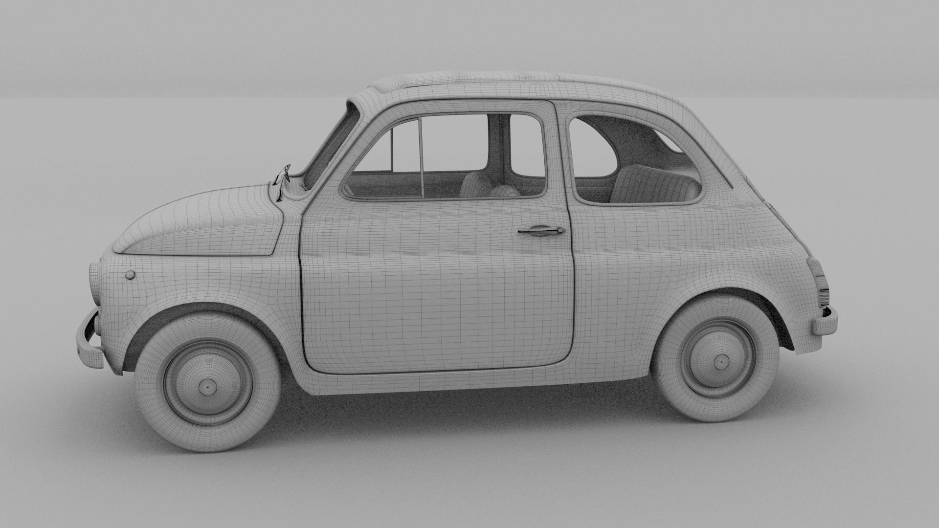 Fiat 500D Nuova 1960 rev 3D model_37