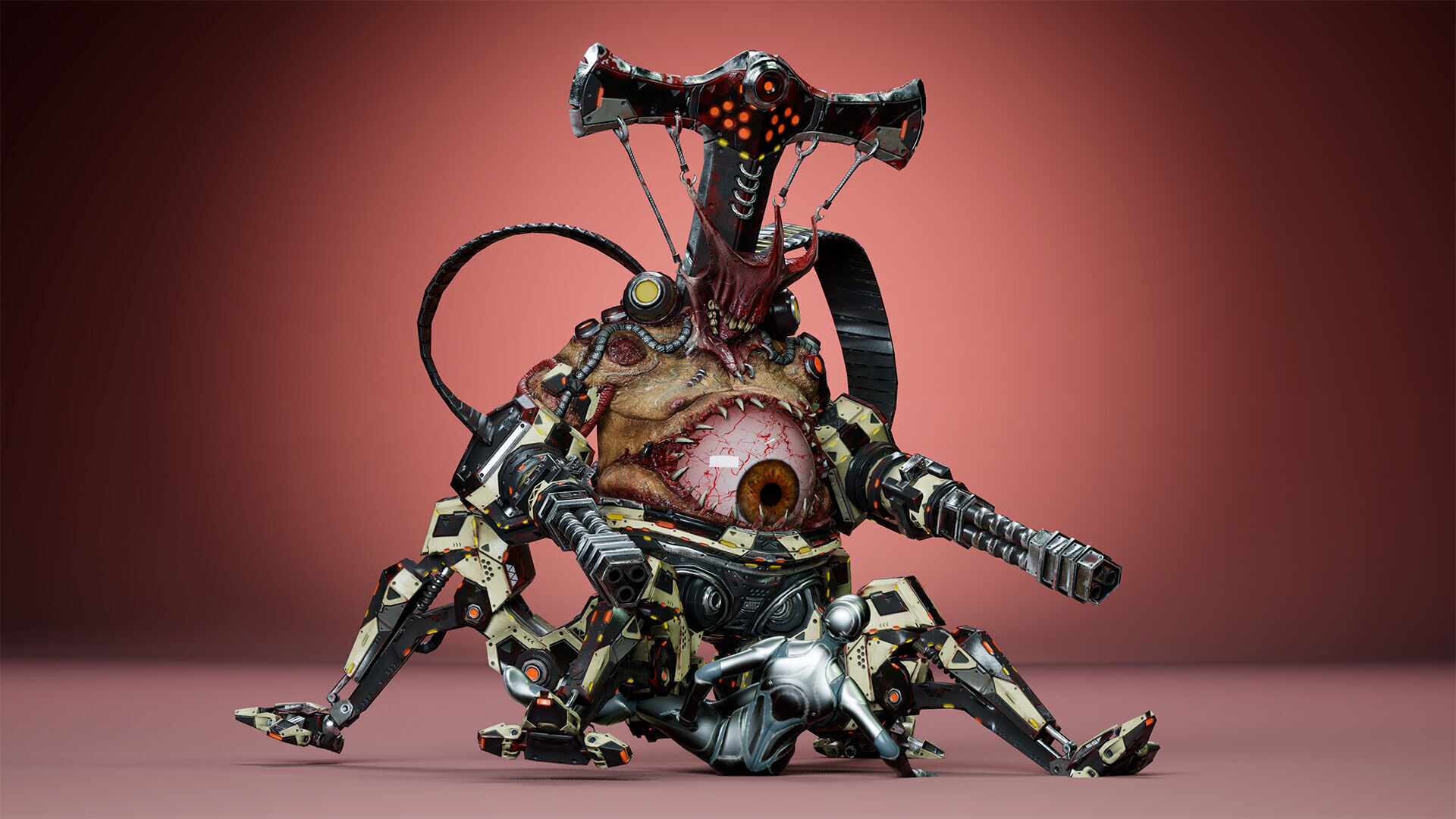 Cyborg Fatman1 Low-poly 3D model_18