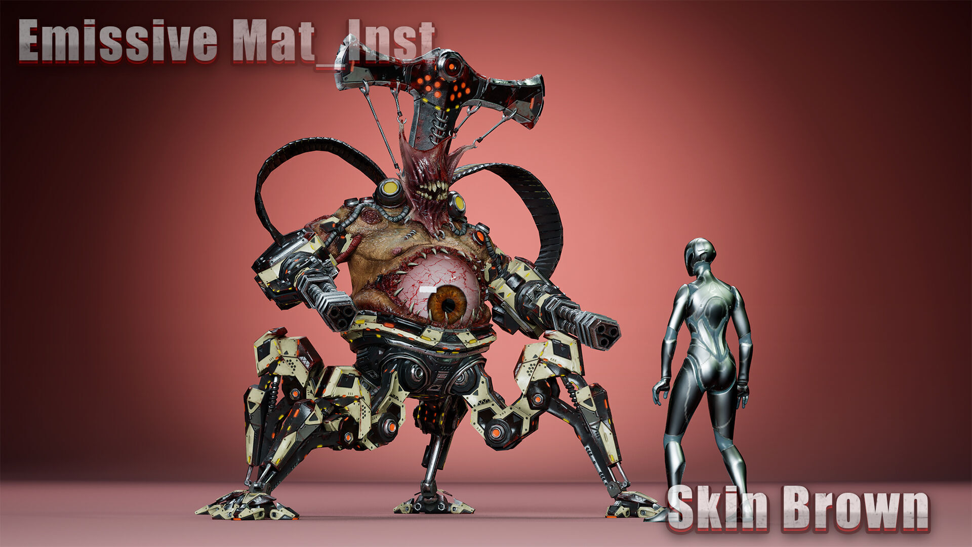 Cyborg Fatman1 Low-poly 3D model_5