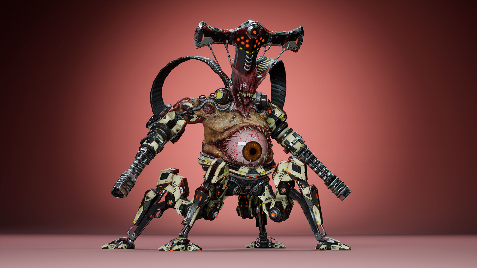 Cyborg Fatman1 Low-poly 3D model_19