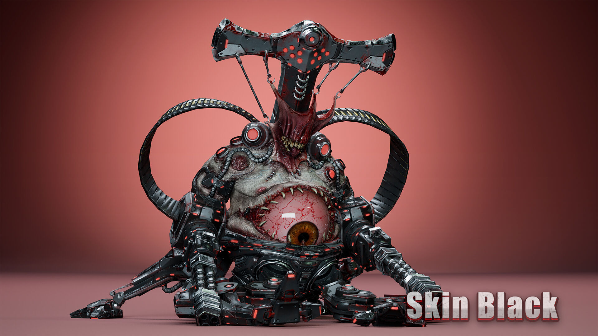 Cyborg Fatman1 Low-poly 3D model_6