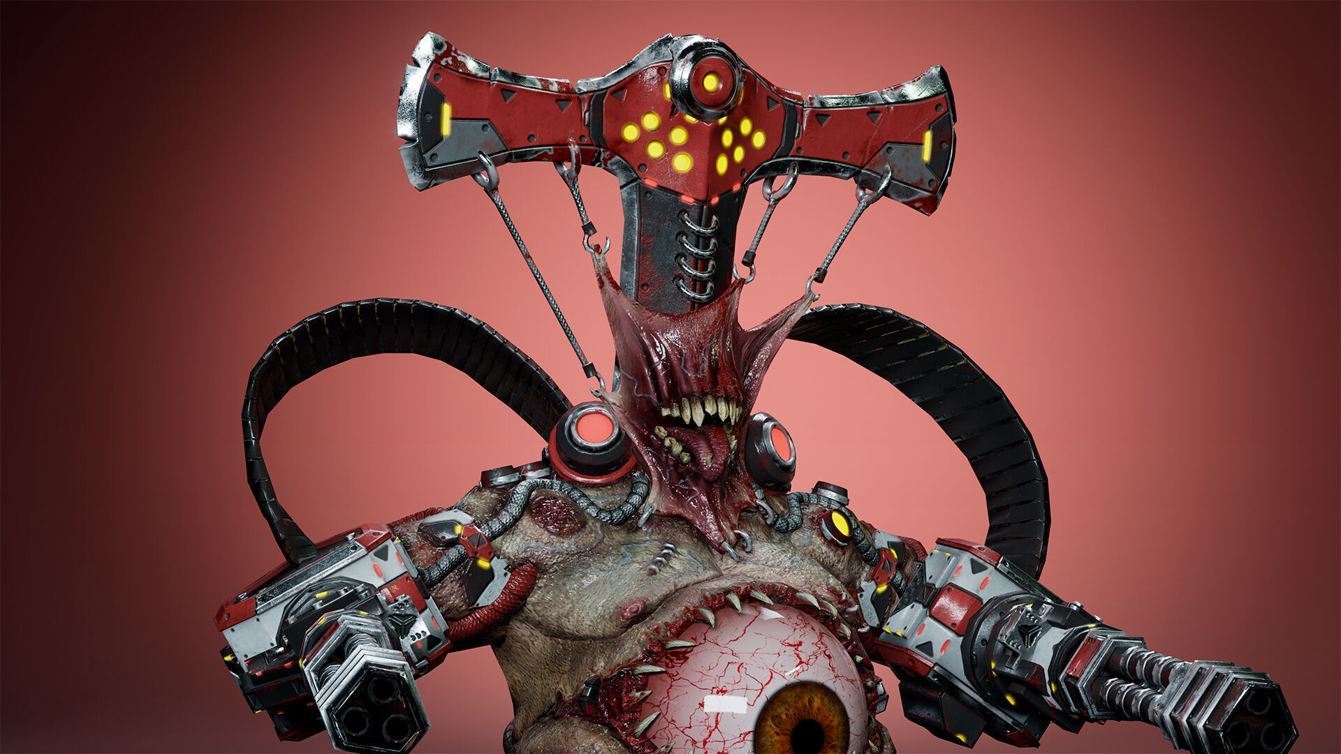 Cyborg Fatman1 Low-poly 3D model_8