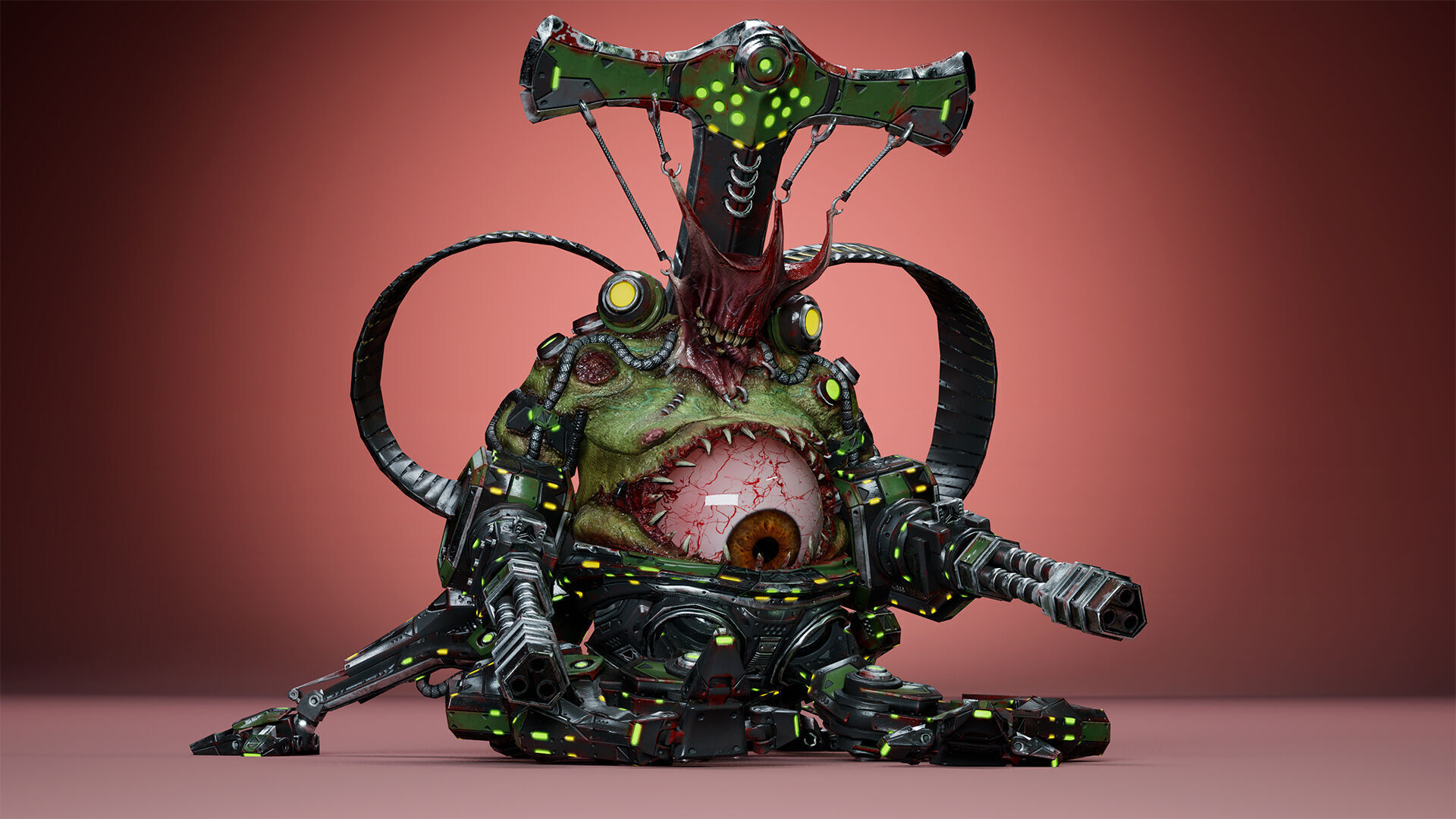 Cyborg Fatman1 Low-poly 3D model_20