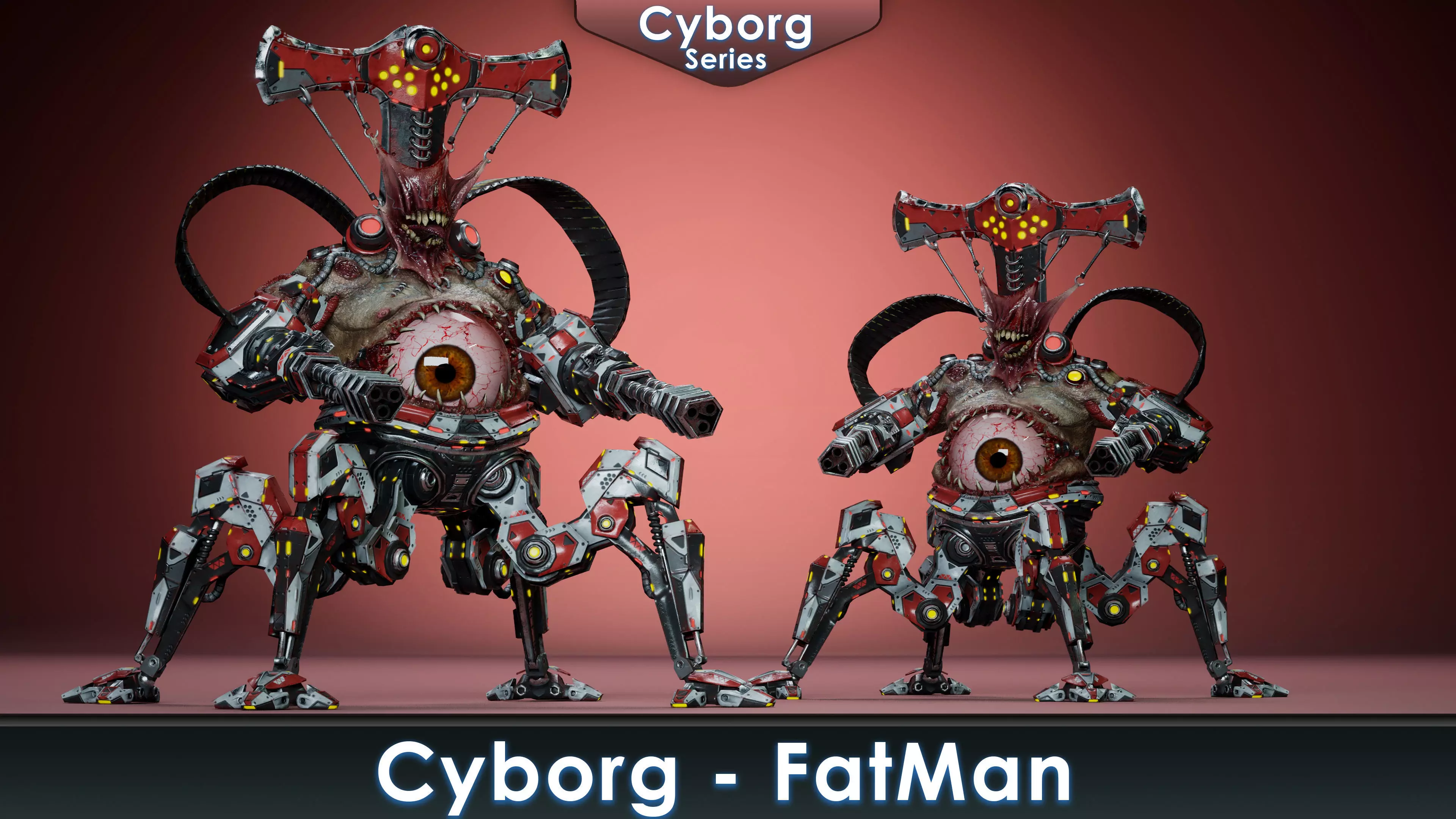 Cyborg Fatman1 Low-poly 3D model_0