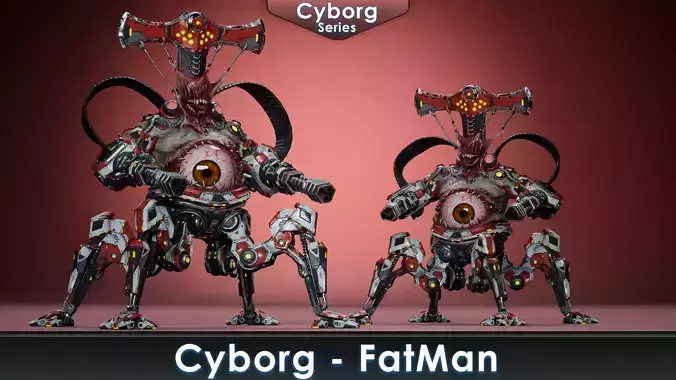 Cyborg Fatman1 Low-poly 3D model Cyborg Fatman1 Low-poly 3D model