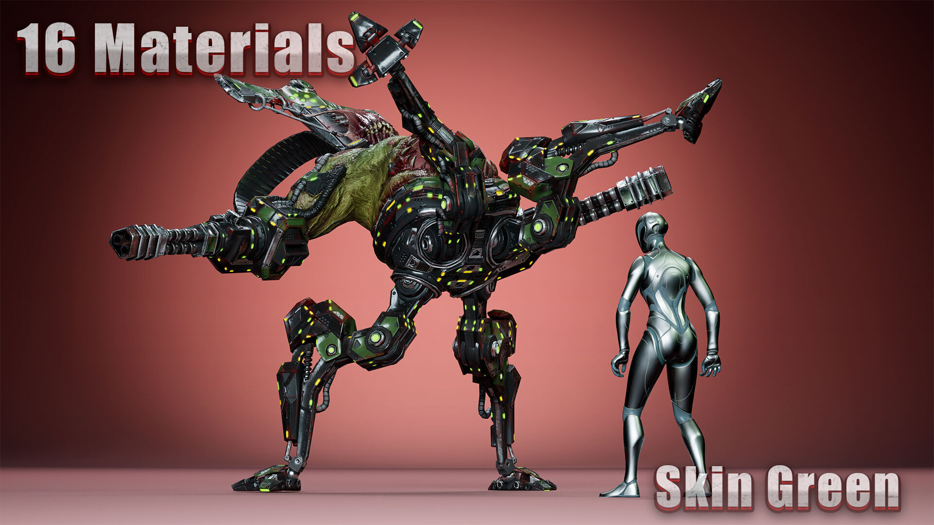 Cyborg Fatman1 Low-poly 3D model_4