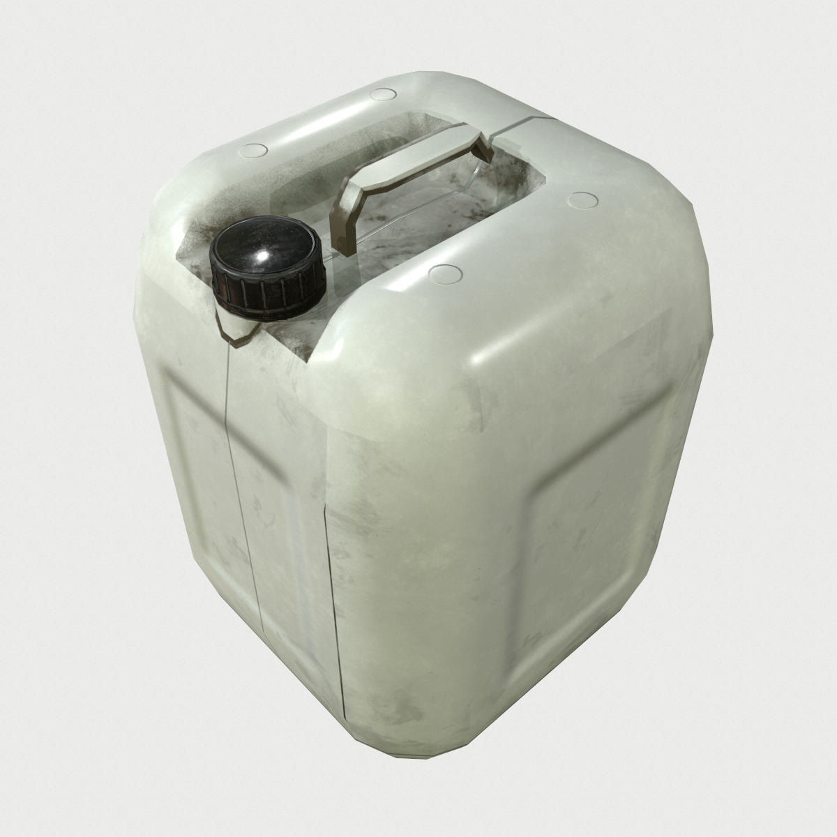 Plastic Barrel Low Poly Low-poly 3D model_4