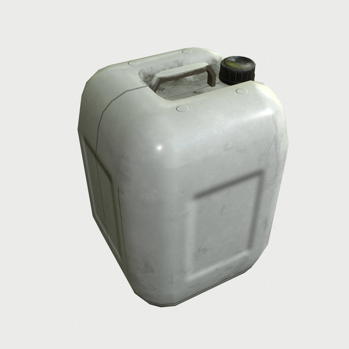 Plastic Barrel Low Poly Low-poly 3D model_1