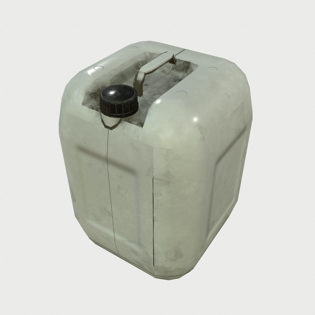 Plastic Barrel Low Poly Low-poly 3D model_5