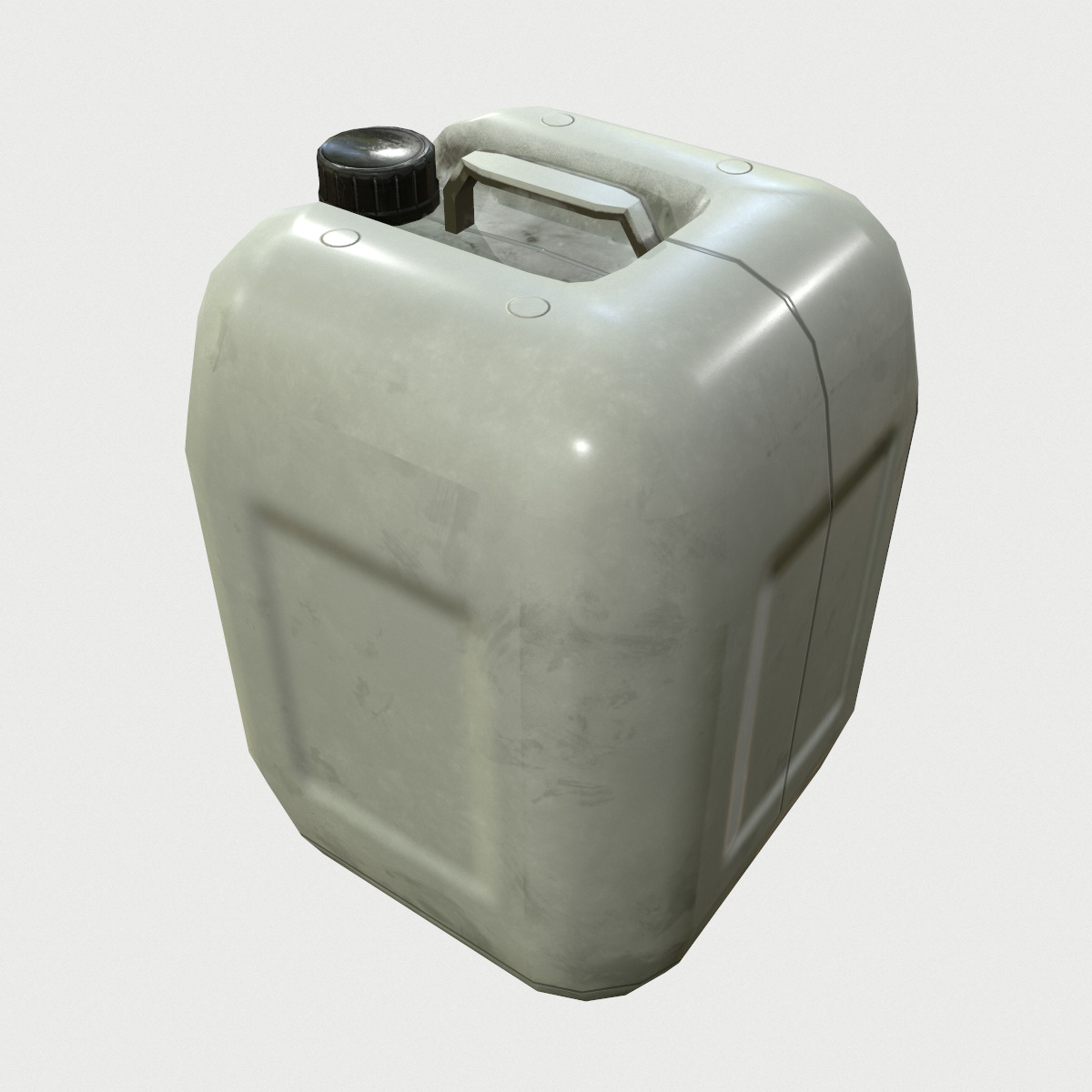 Plastic Barrel Low Poly Low-poly 3D model_2