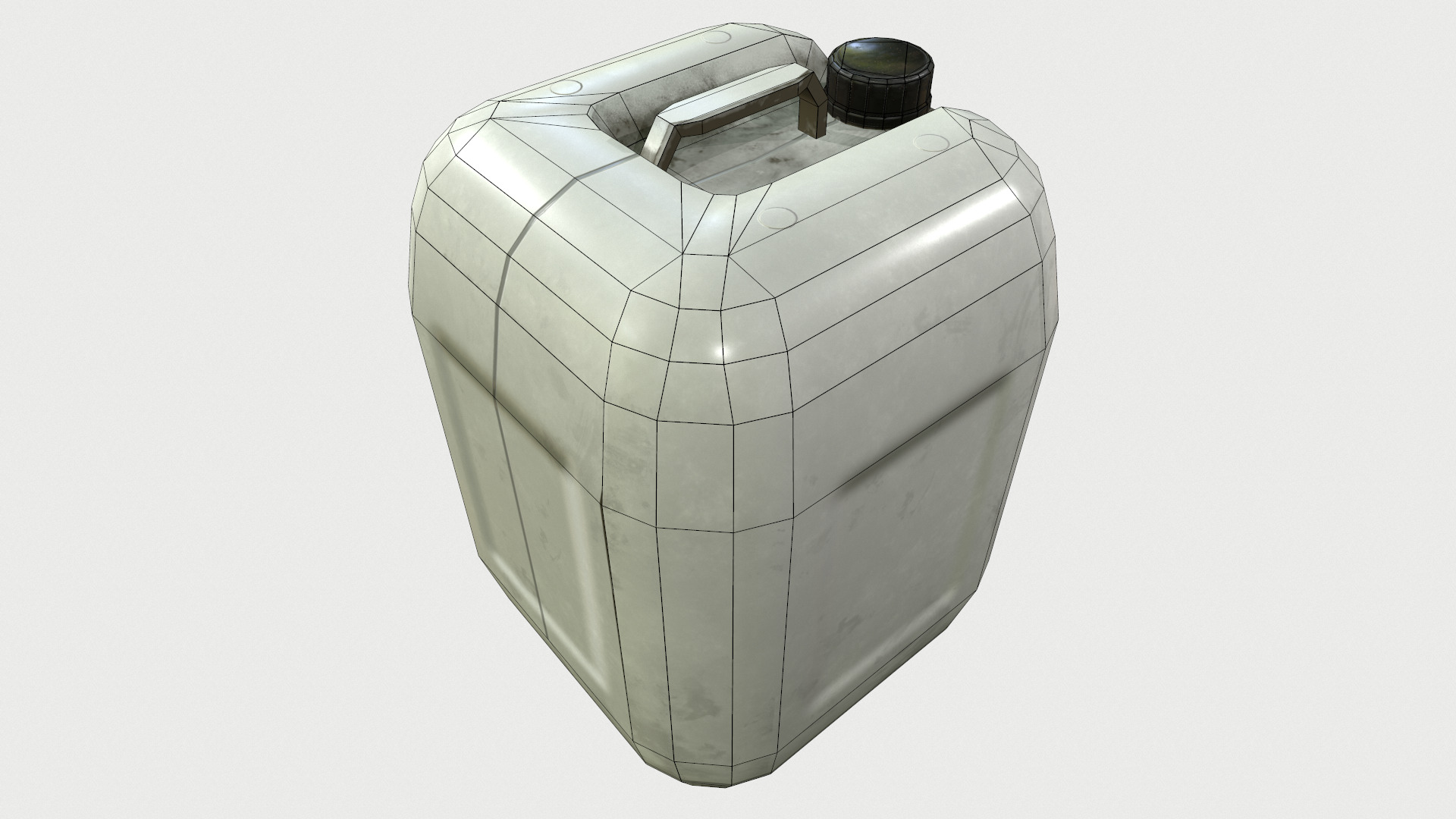 Plastic Barrel Low Poly Low-poly 3D model_23