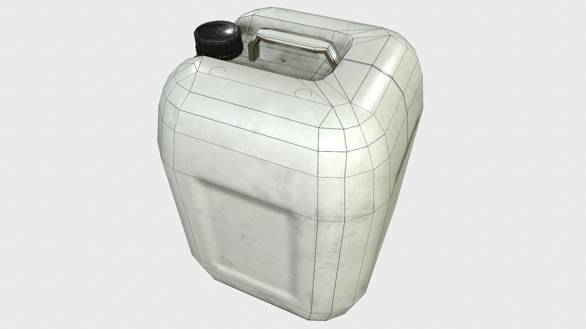 Plastic Barrel Low Poly Low-poly 3D model_24