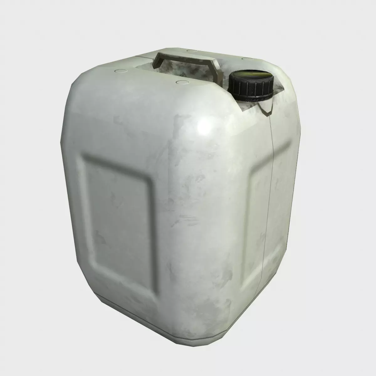Plastic Barrel Low Poly Low-poly 3D model_0
