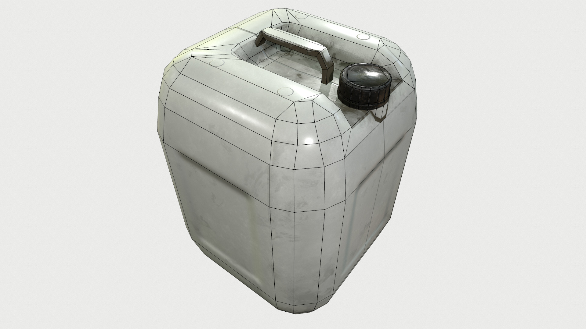 Plastic Barrel Low Poly Low-poly 3D model_22