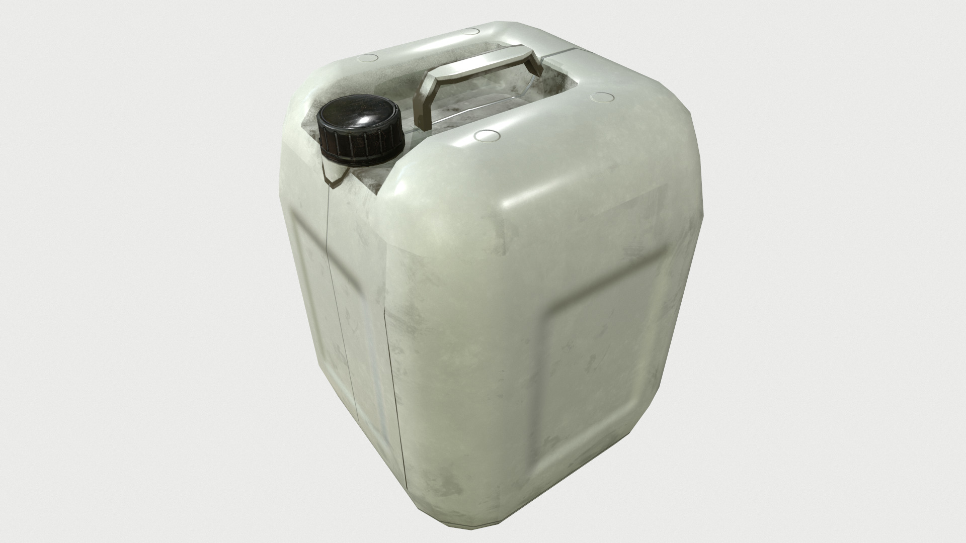 Plastic Barrel Low Poly Low-poly 3D model_10