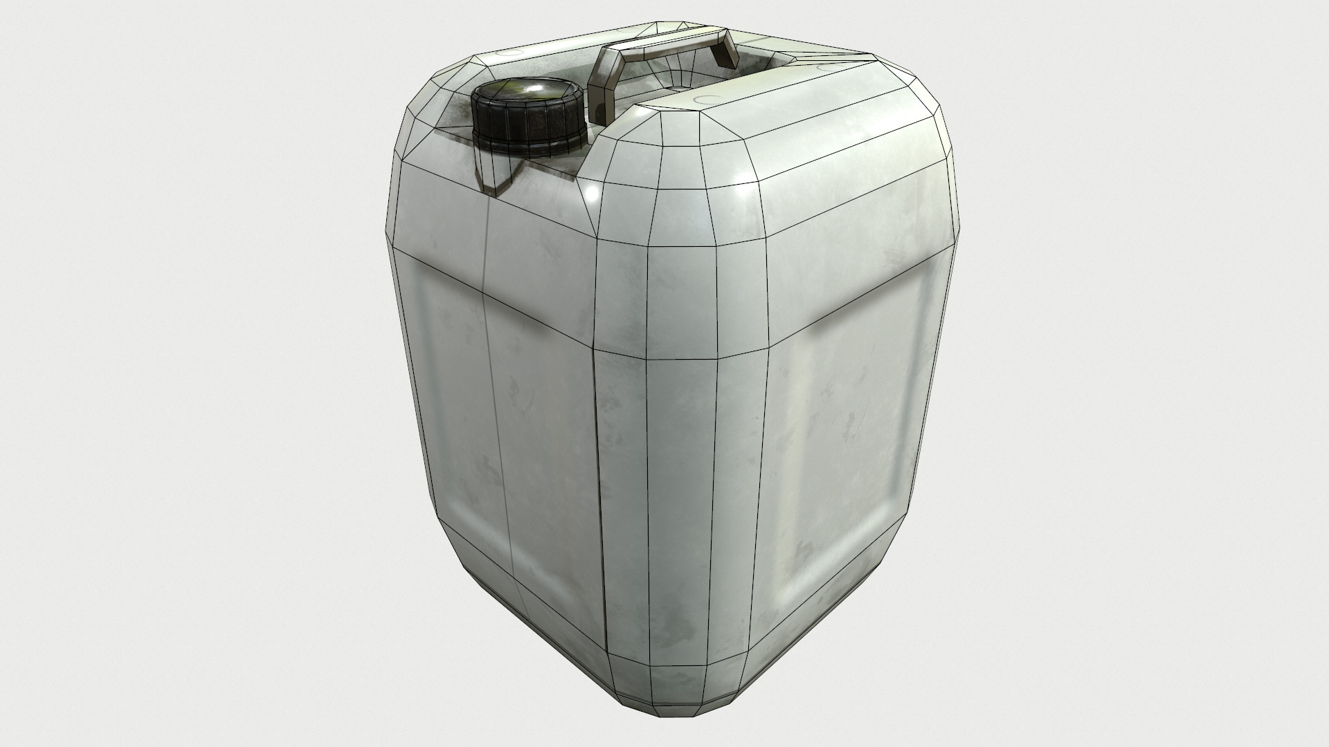 Plastic Barrel Low Poly Low-poly 3D model_25