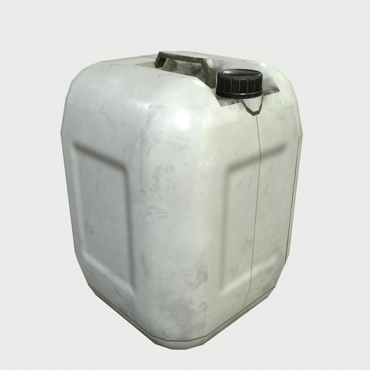 Plastic Barrel Low Poly Low-poly 3D model_7