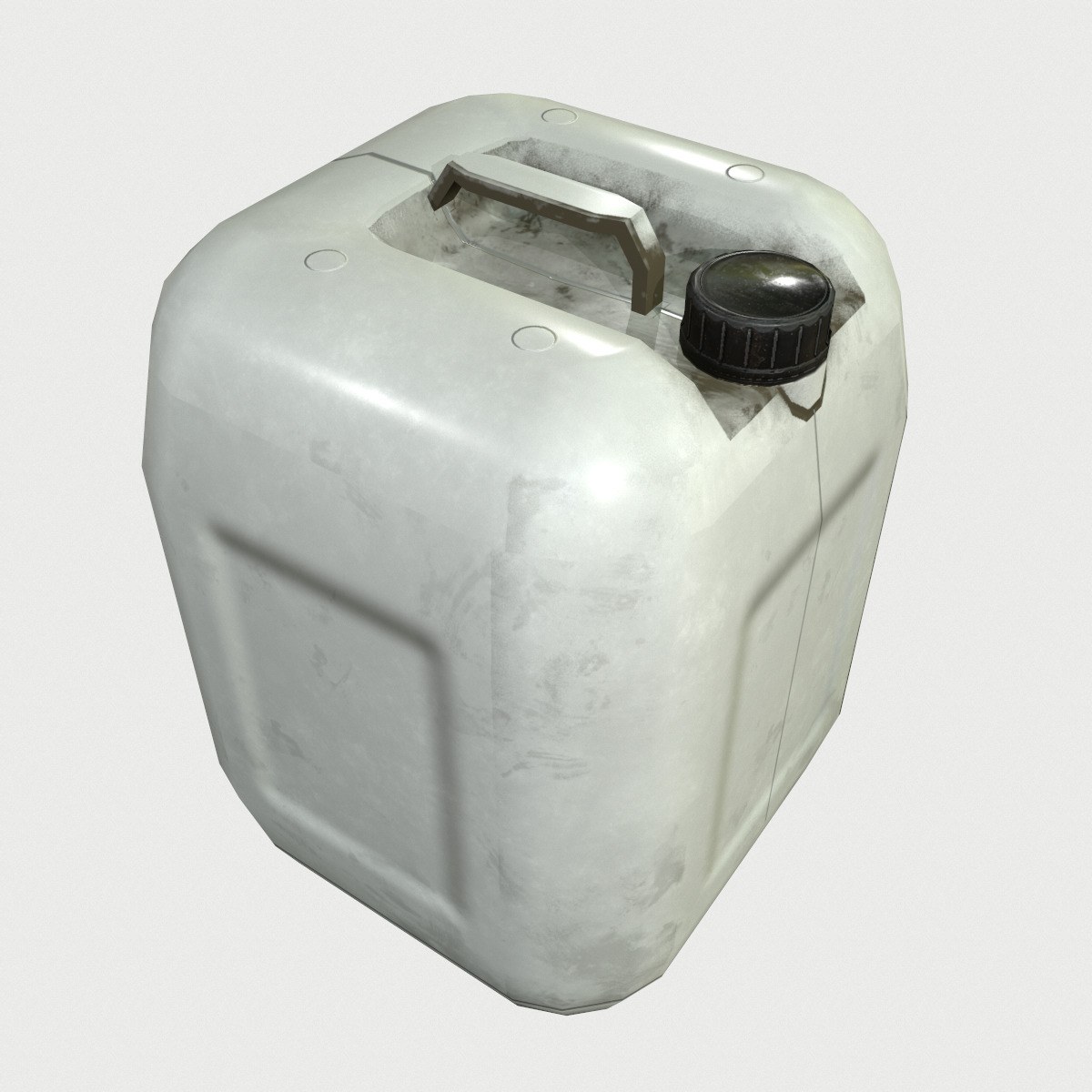 Plastic Barrel Low Poly Low-poly 3D model_6