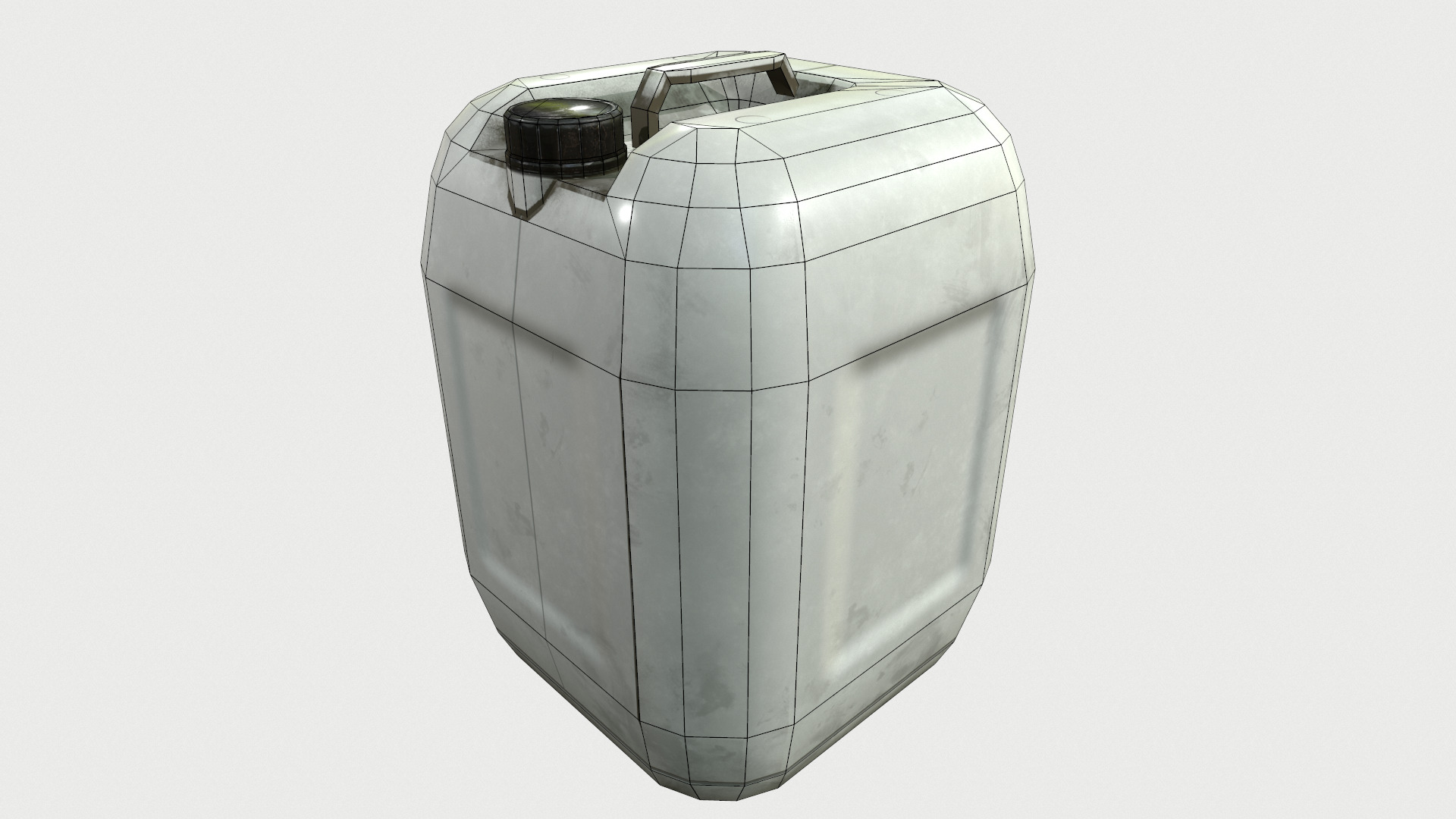 Plastic Barrel Low Poly Low-poly 3D model_21