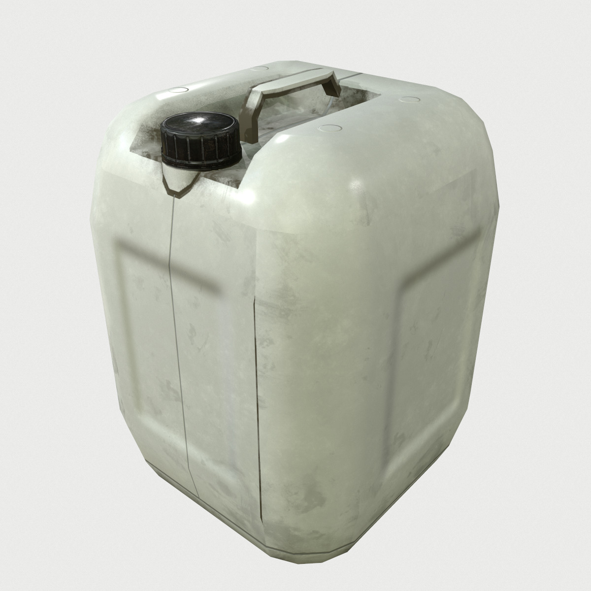 Plastic Barrel Low Poly Low-poly 3D model_8