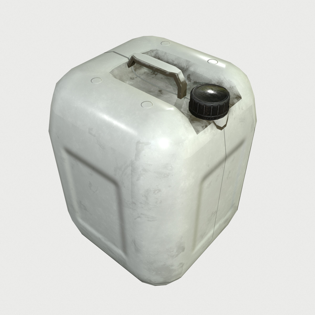 Plastic Barrel Low Poly Low-poly 3D model_3