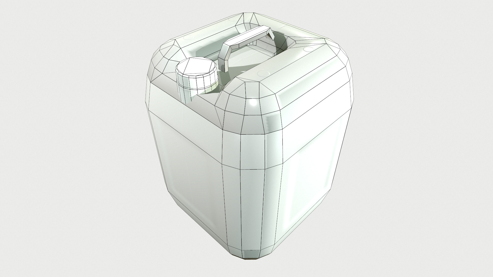 Plastic Barrel Low Poly Low-poly 3D model_26