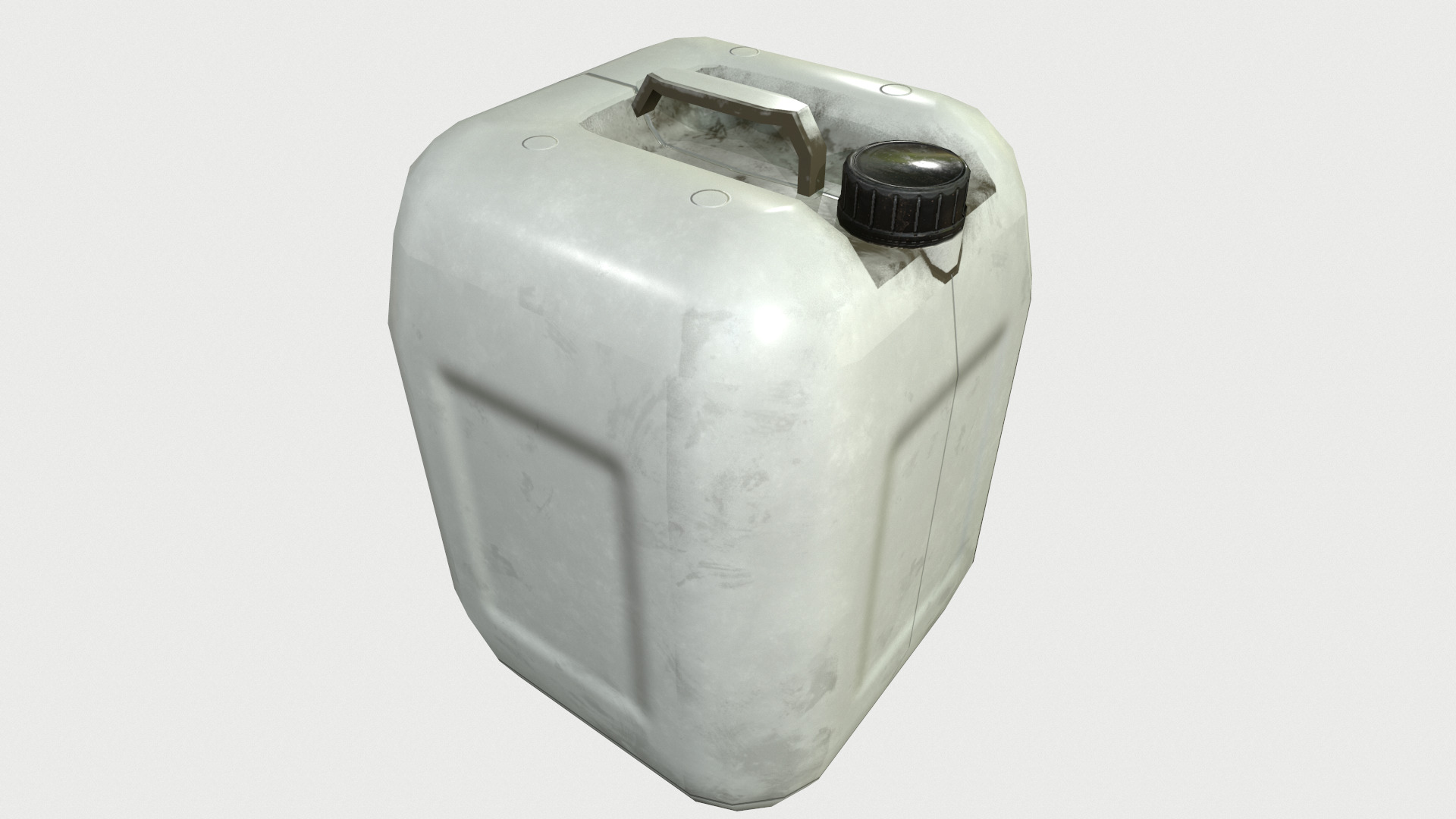Plastic Barrel Low Poly Low-poly 3D model_9