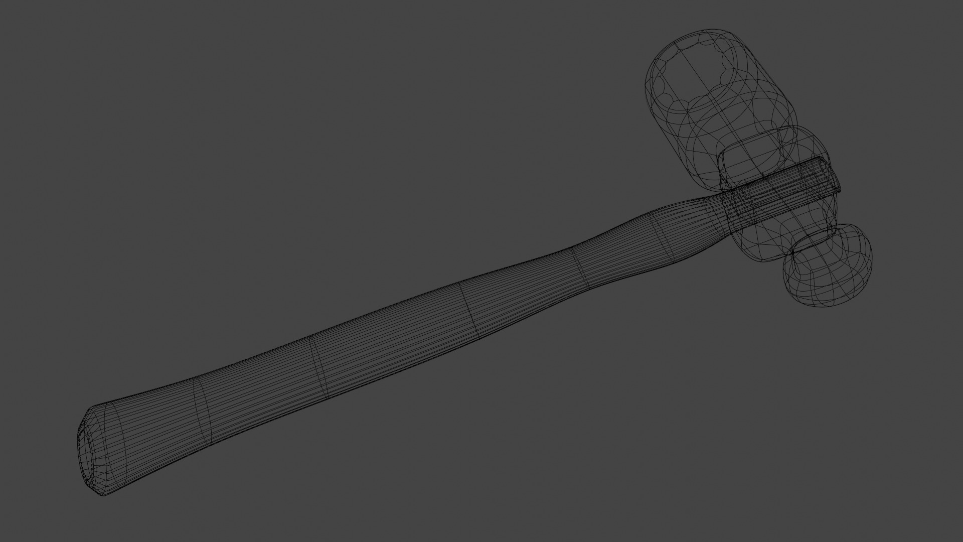 Hammer model Low-poly 3D model_15